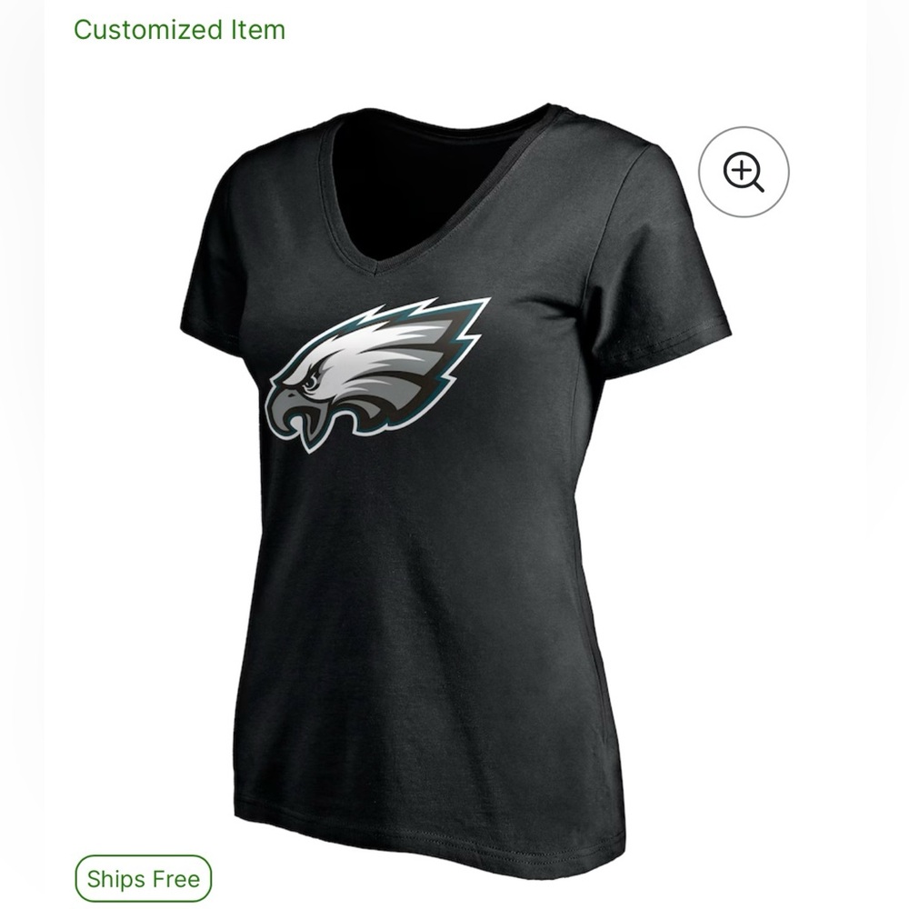 Philadelphia Eagles Saquon Barkley women’s authentic V-Neck T-Shirt